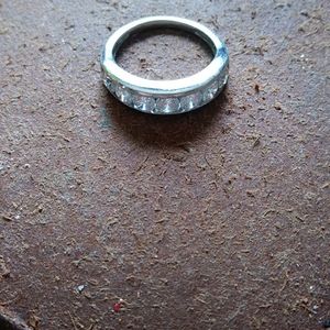 3 carat swarovski crystals and sterling ring size 8